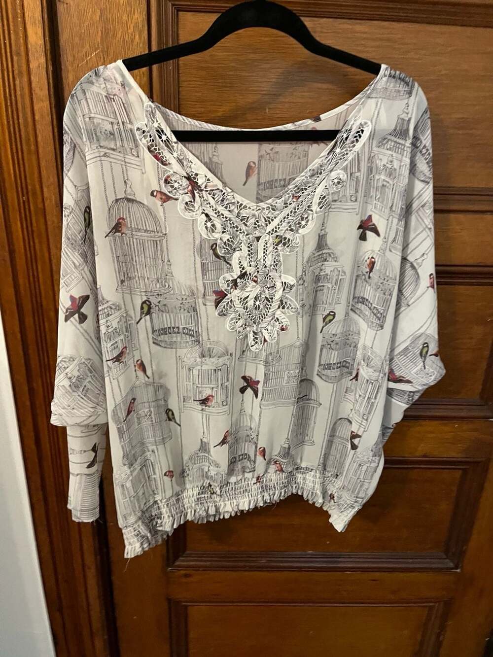 Ted Baker London Birdcage Print Blouse Size 1